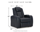 Fyne-Dyme Sapphire Power Reclining Sofa, Loveseat And Recliner