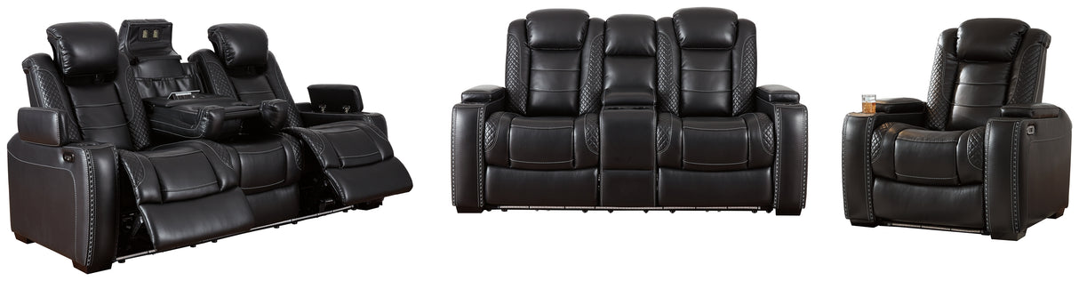 Party Time Power Reclining Sofa and Loveseat with Power Recliner