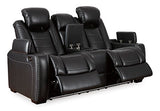 Party Midnight Time Power Reclining Loveseat With Console