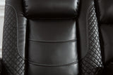 Party Midnight Time Power Reclining Loveseat With Console