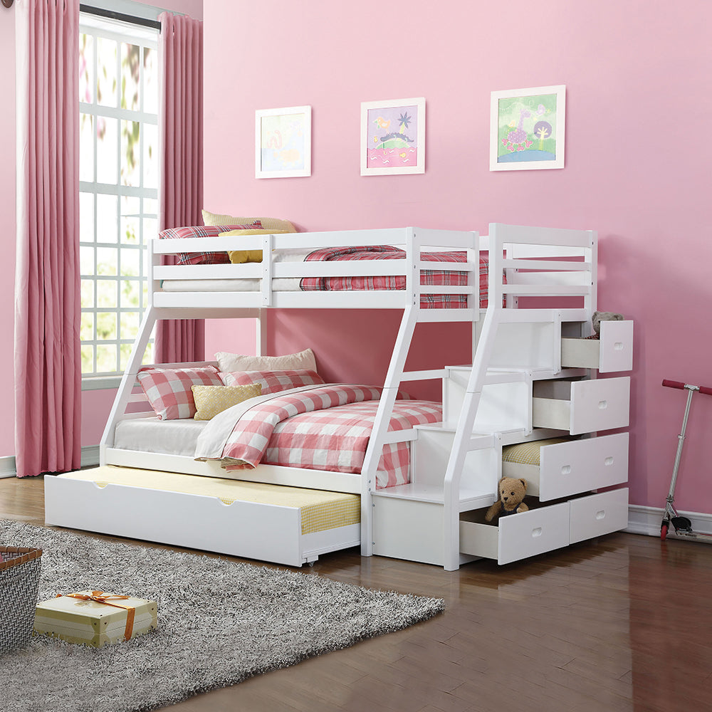 Jason White Finish Twin/Full Bunk Bed