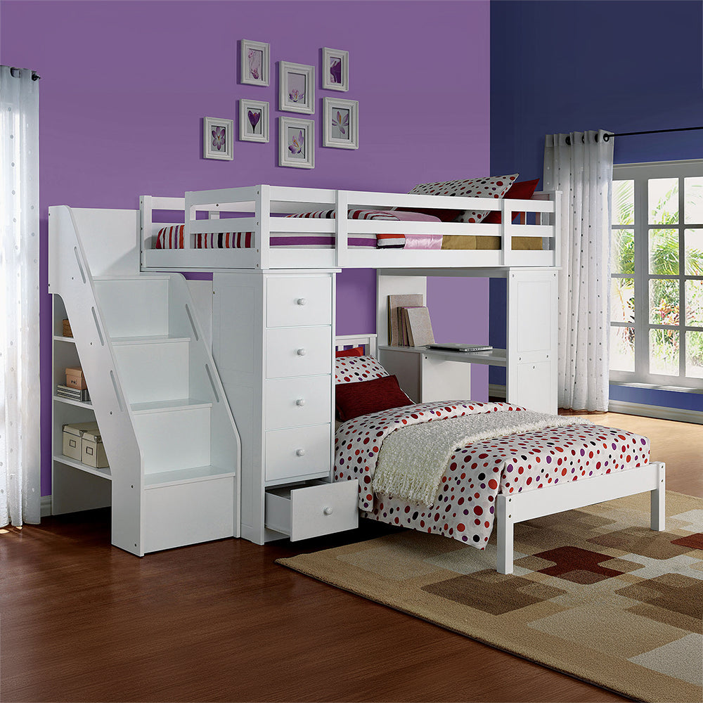 Freya White Finish Twin Bed