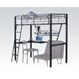 Senon Silver & Black Finish Loft Bed