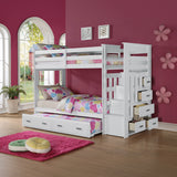 Allentown White Finish Twin/Twin Bunk Bed & Trundle