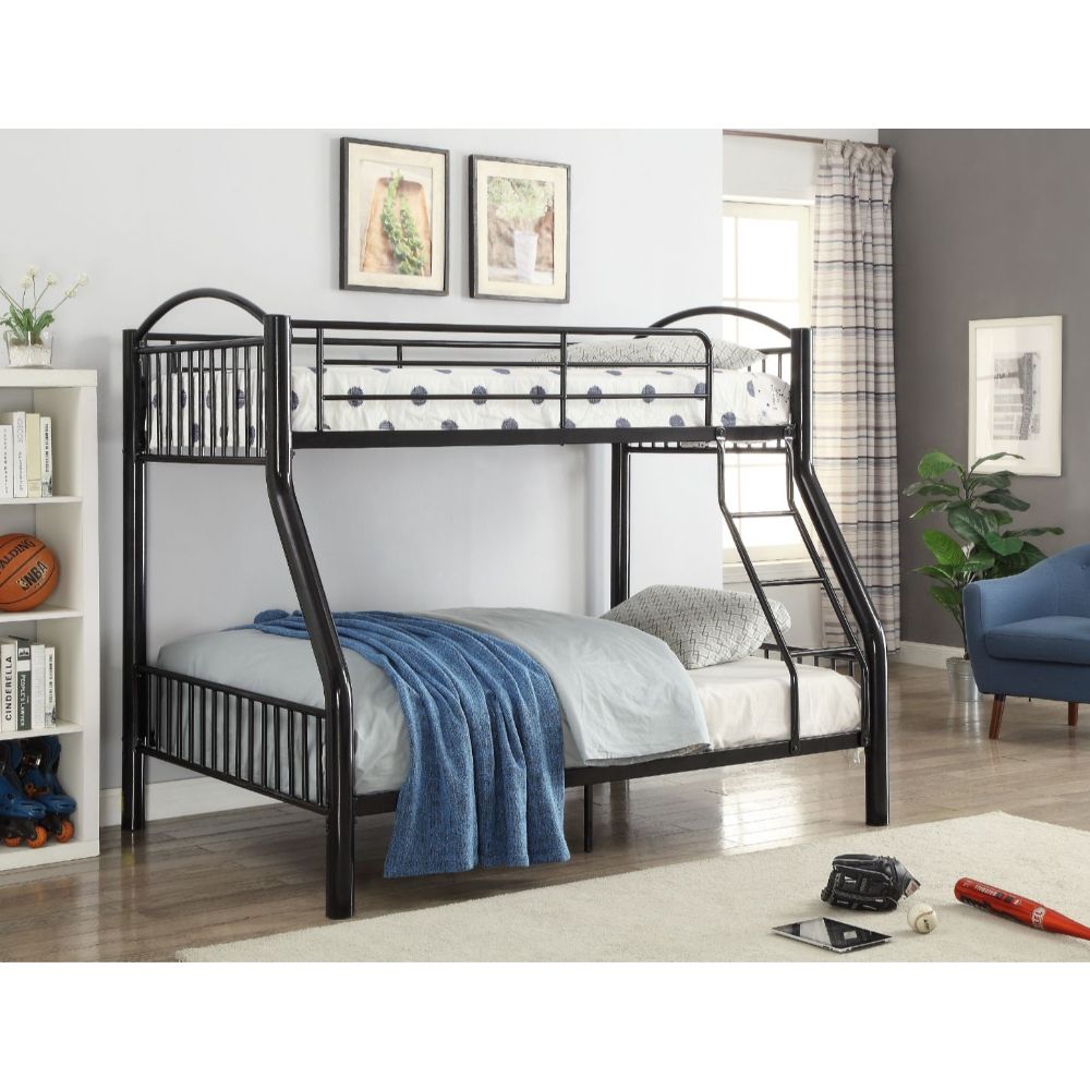 Cayelynn Black Finish Twin/Full Bunk Bed