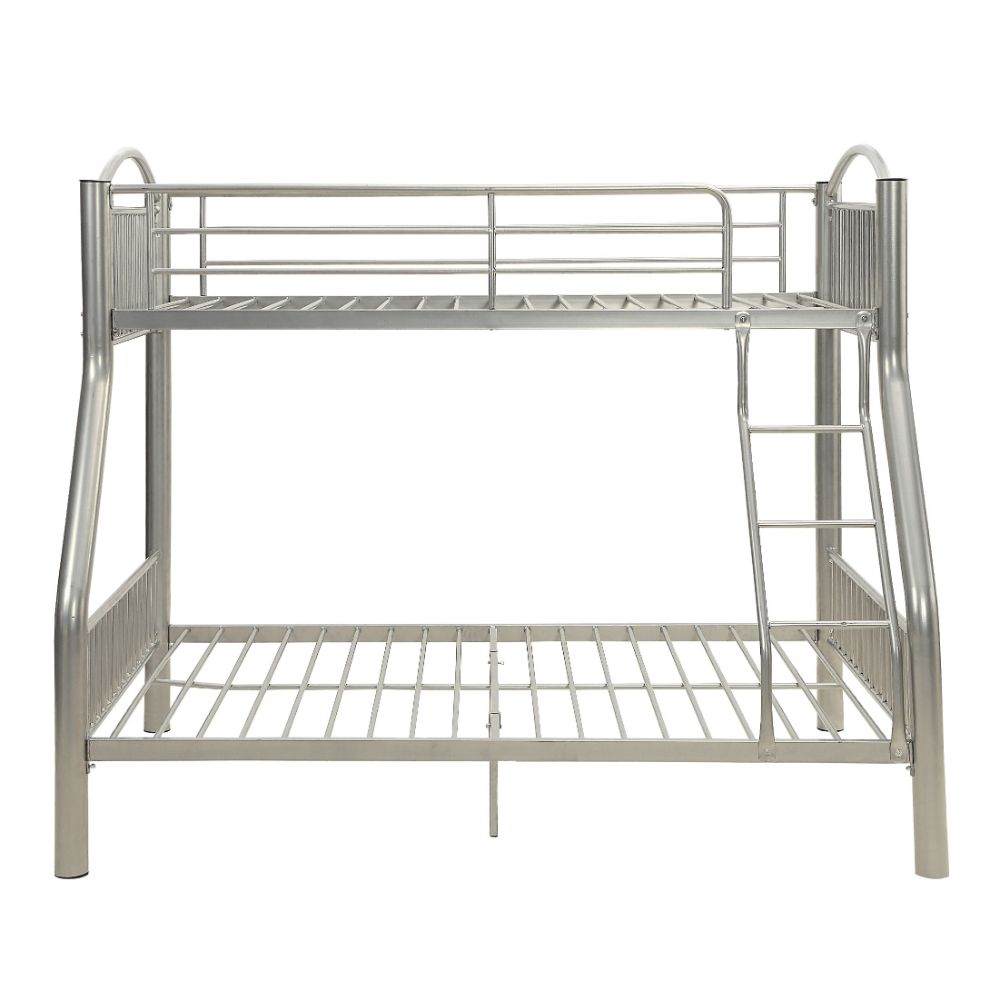 Cayelynn Silver Finish Twin/Full Bunk Bed