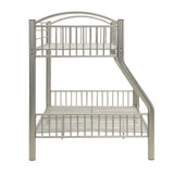 Cayelynn Silver Finish Twin/Full Bunk Bed