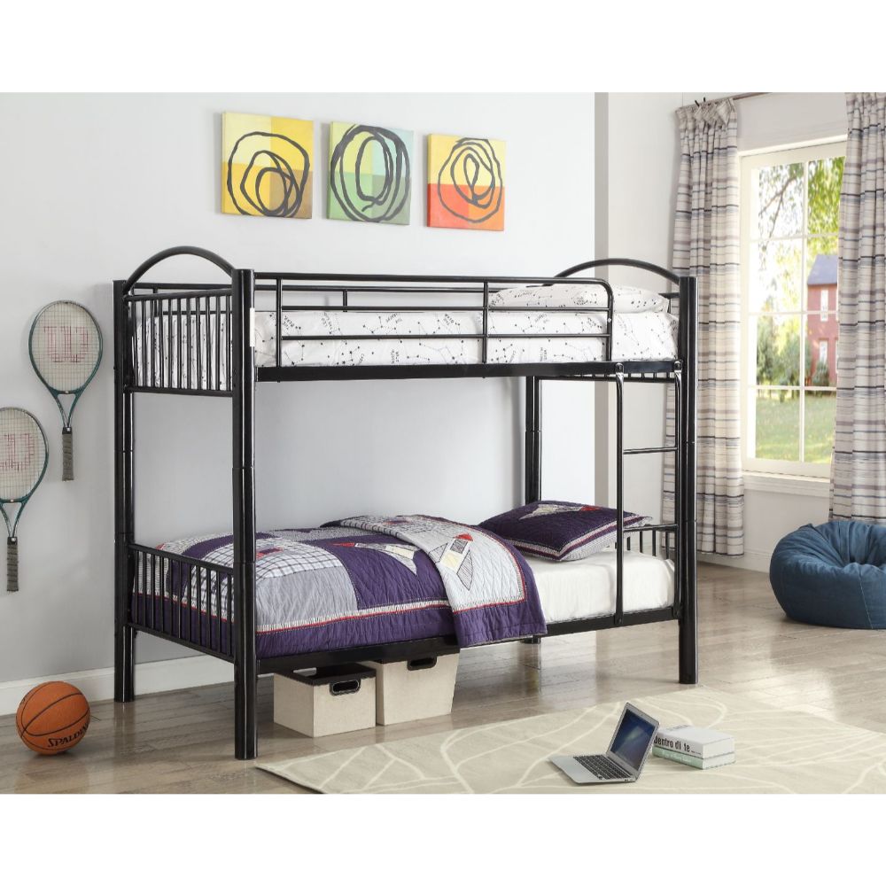 Cayelynn Black Finish Twin/Twin Bunk Bed