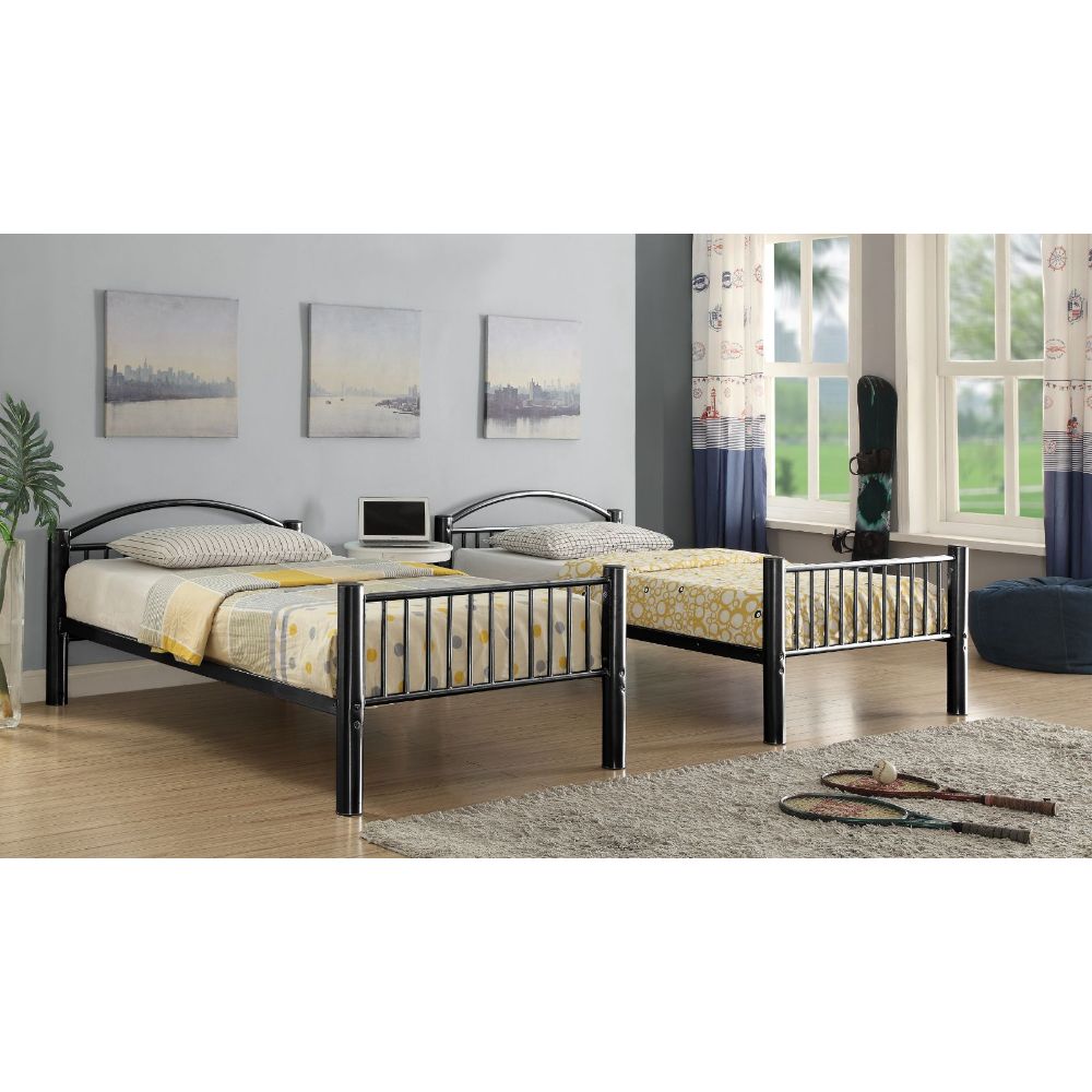 Cayelynn Black Finish Twin/Twin Bunk Bed