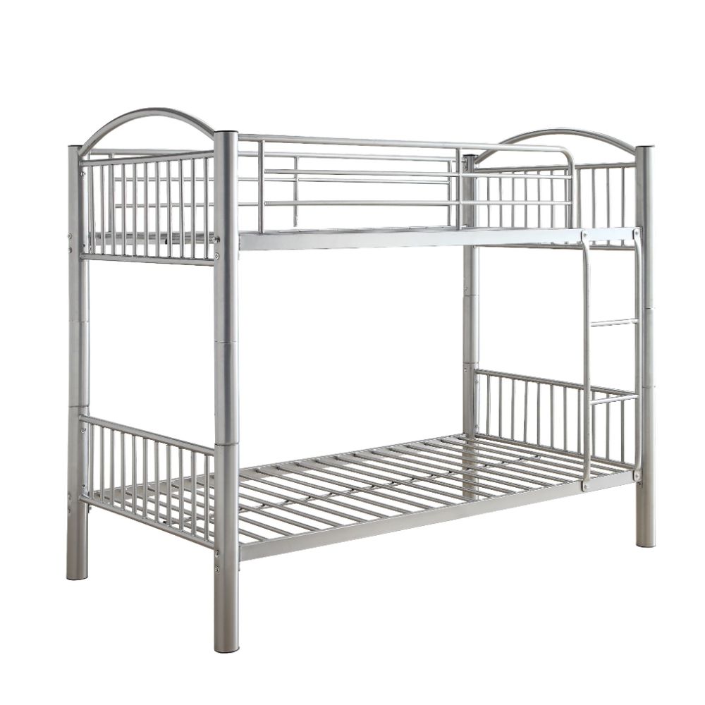 Cayelynn Silver Finish Twin/Twin Bunk Bed