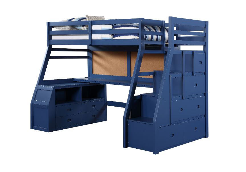 Jason Navy Blue Finish Ii Twin Bed