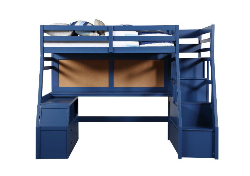 Jason Navy Blue Finish Ii Twin Bed