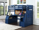 Jason Navy Blue Finish Ii Twin Bed