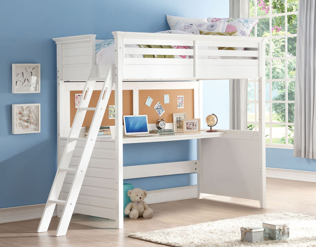 Lacey White Finish Loft Bed