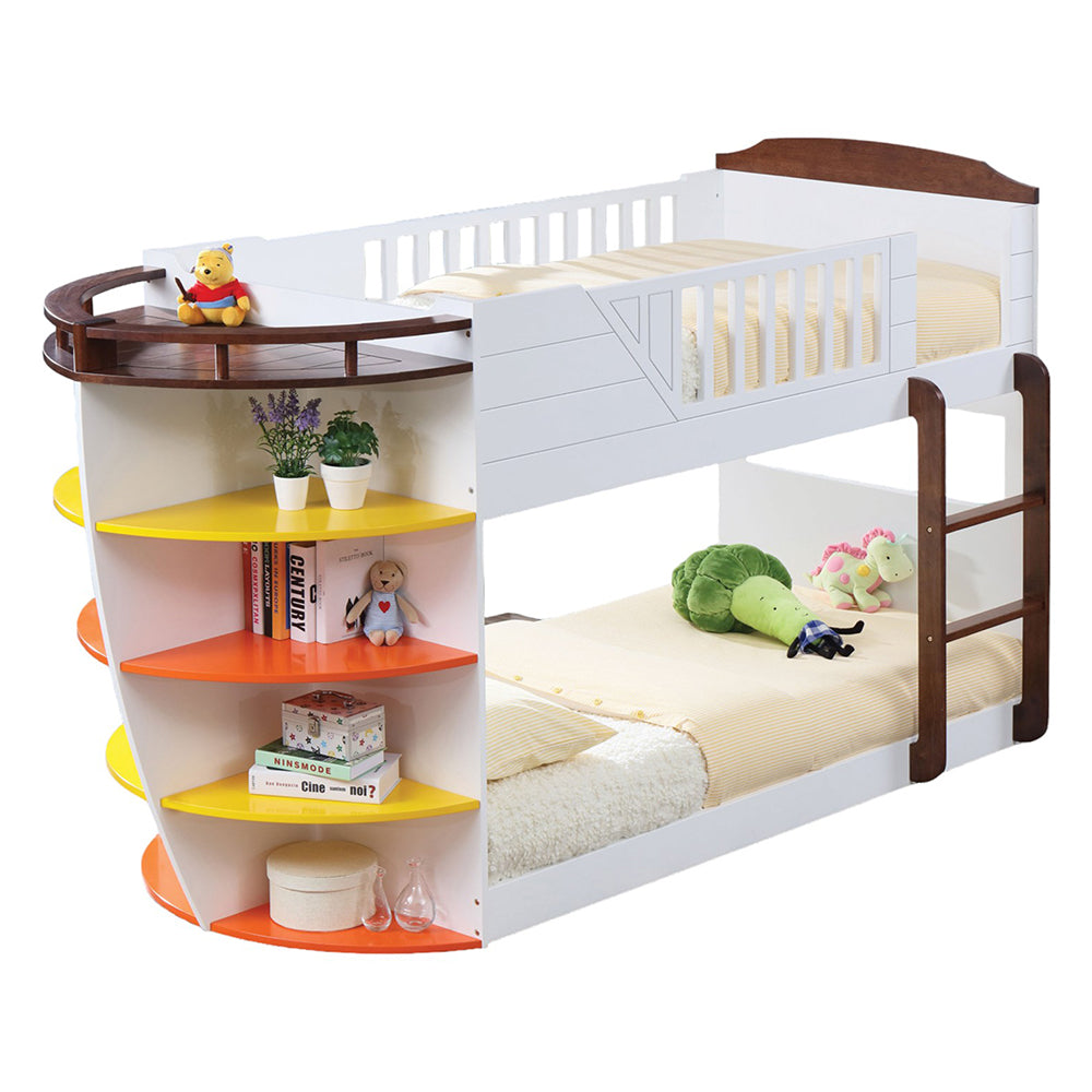 Neptune White & Chocolate Finish Twin/Twin Bunk Bed