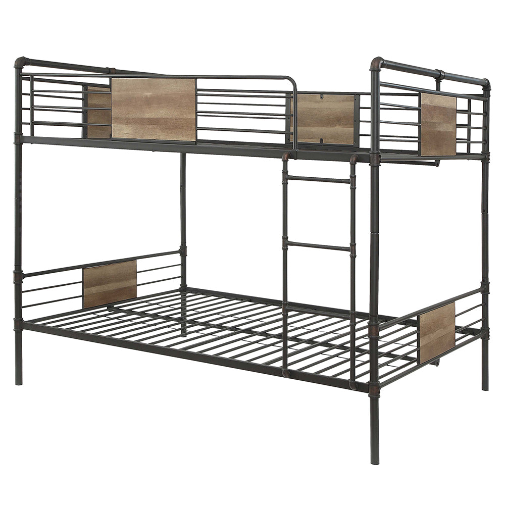 Brantley Sandy Black & Dark Bronze Hand-Brushed Finish Queen/Queen Bunk Bed