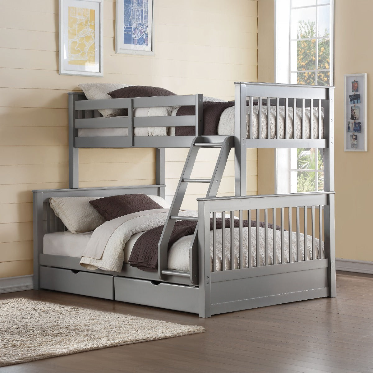 Haley Gray Finish Ii Twin/Full Bunk Bed