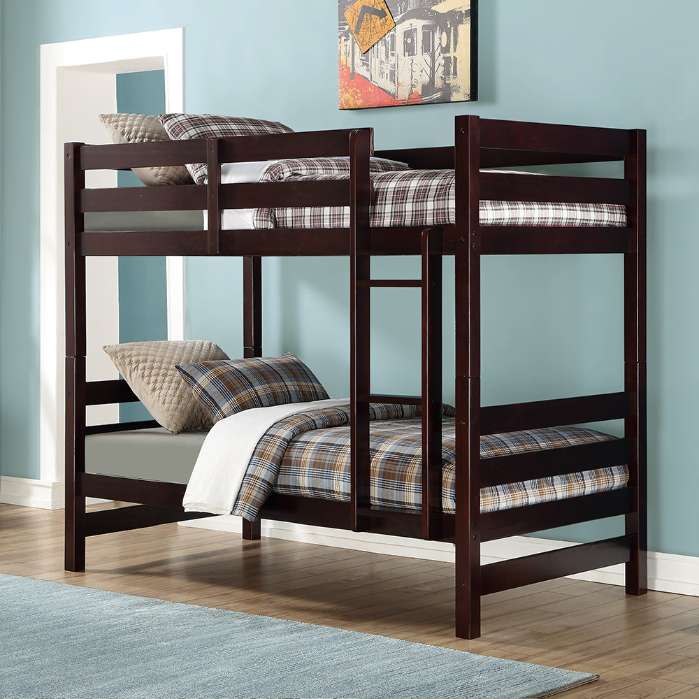 Ronnie Espresso Finish Twin/Twin Bunk Bed