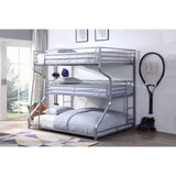 Caius Silver Finish Ii Triple Bunk Bed - Twin/Full/Queen