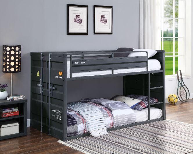 Cargo Gunmetal Finish Twin/Twin Bunk Bed