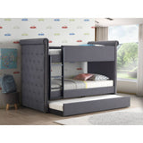 Romana Gray Fabric Finish Ii Twin/Twin Bunk Bed & Trundle