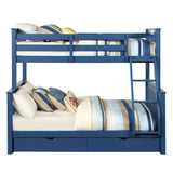 Harley Navy Blue Finish Ii Twin/Full Bunk Bed