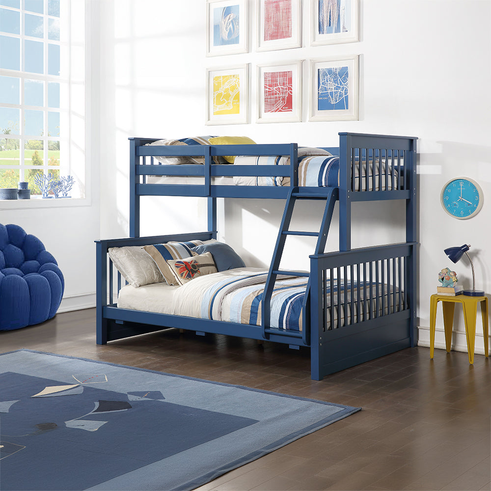 Harley Navy Blue Finish Ii Twin/Full Bunk Bed