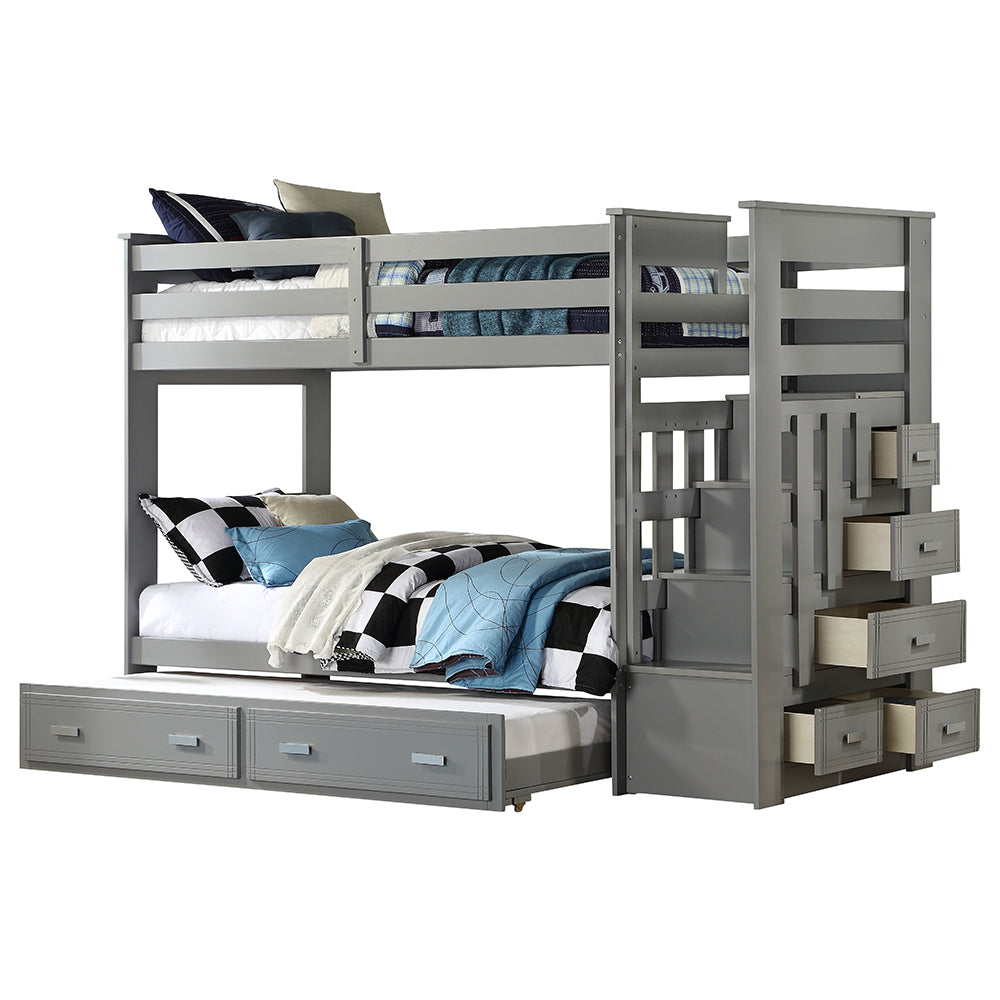 Allentown Gray Finish Twin/Twin Bunk Bed & Trundle