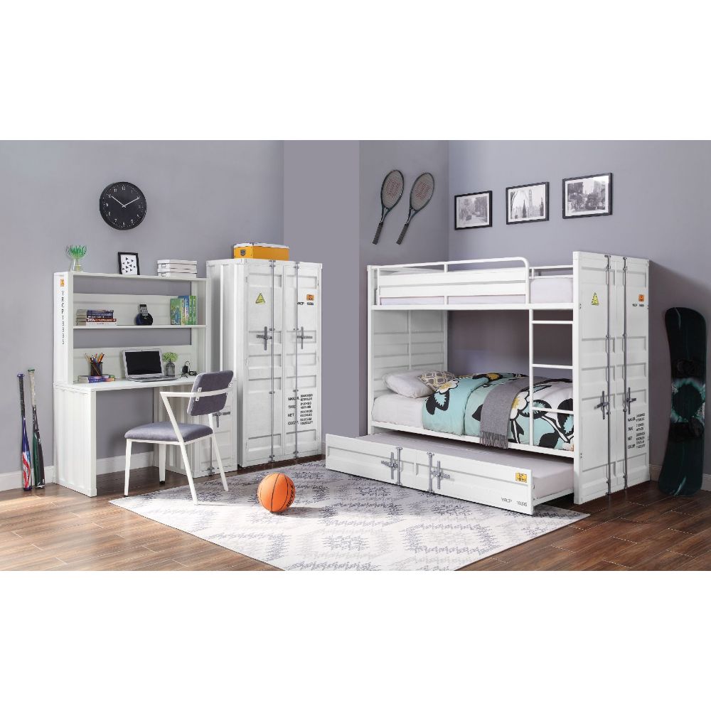 Cargo White Finish Twin/Twin Bunk Bed