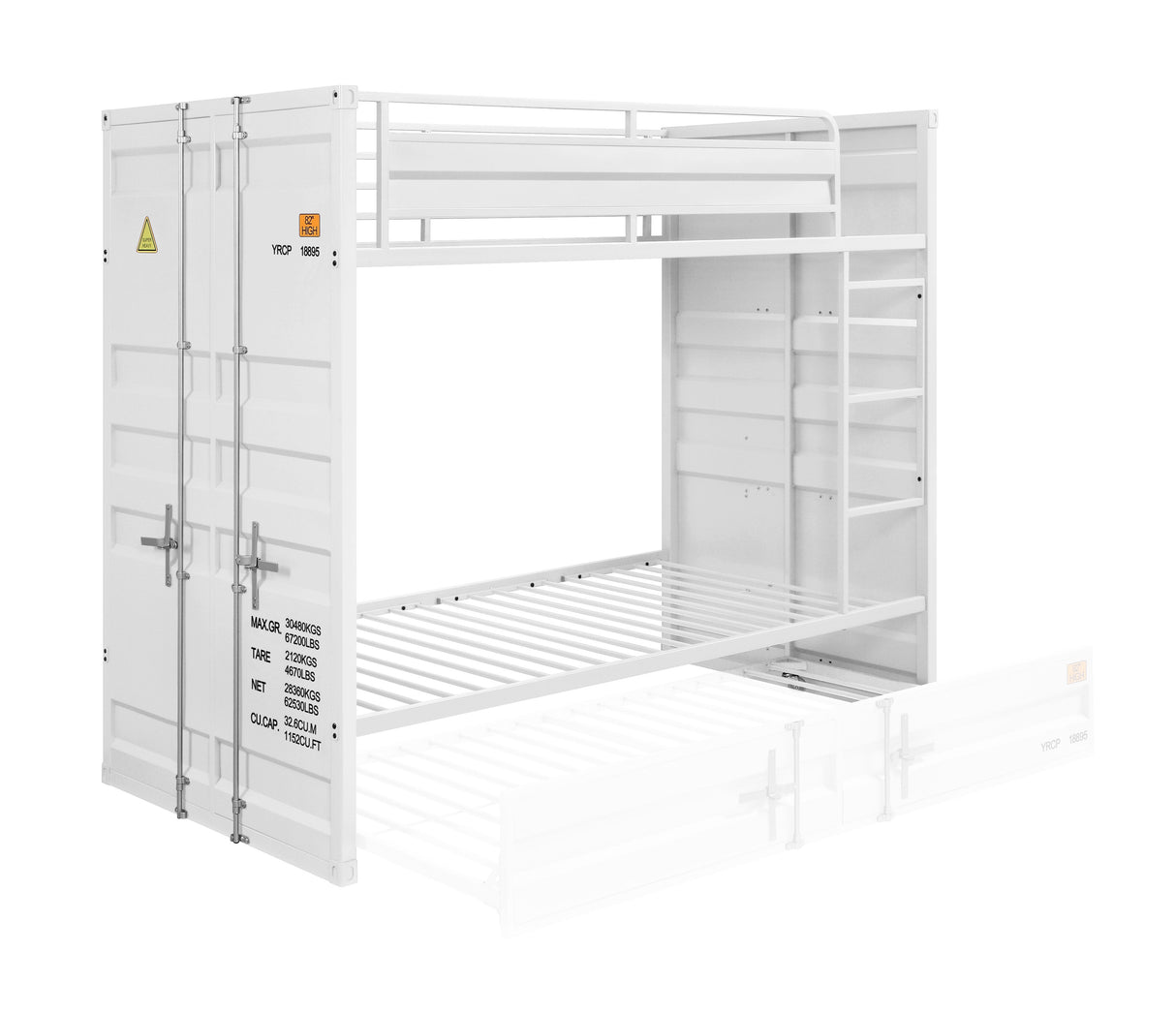 Cargo White Finish Twin/Twin Bunk Bed