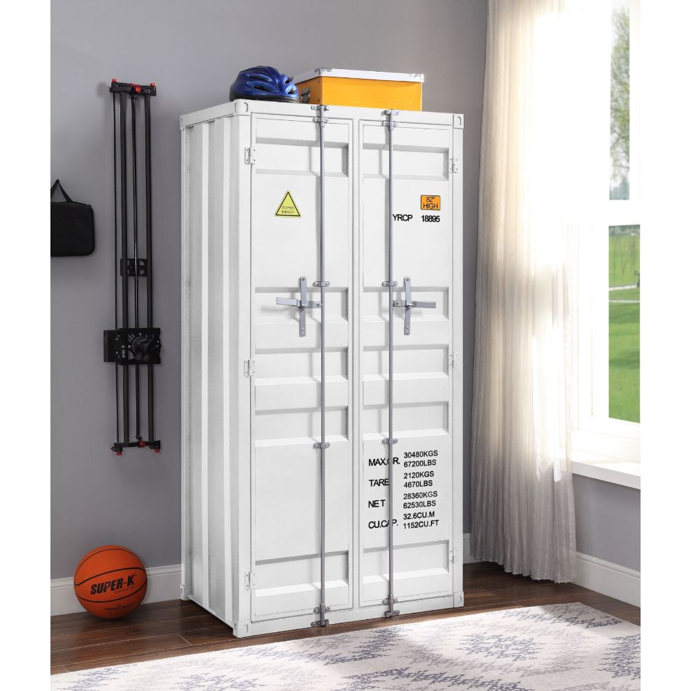 Cargo White Finish Wardrobe