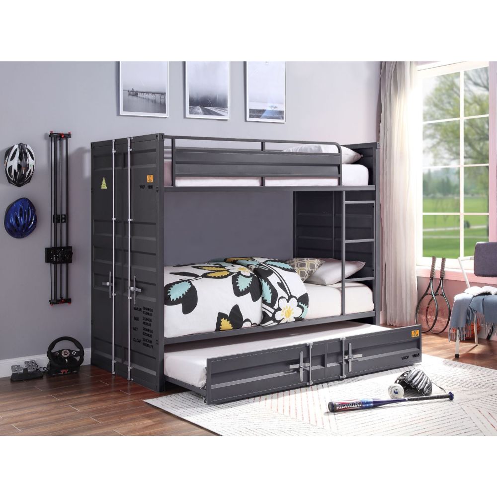 Cargo Gunmetal Finish Twin/Twin Bunk Bed