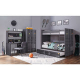 Cargo Gunmetal Finish Twin/Twin Bunk Bed