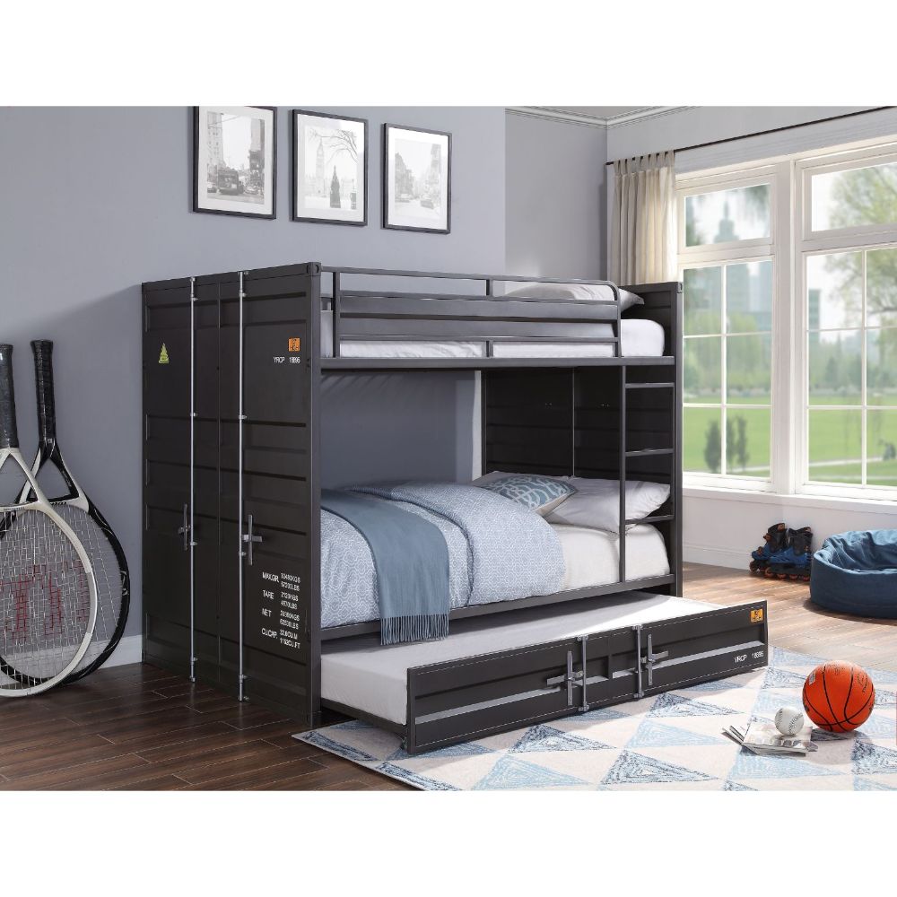 Cargo Gunmetal Finish Bunk Bed