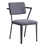 Cargo Gray Fabric & Gunmetal Finish Chair