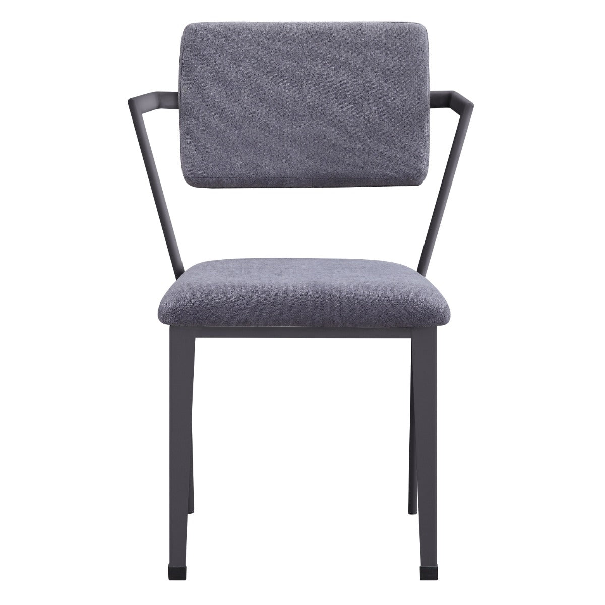 Cargo Gray Fabric & Gunmetal Finish Chair