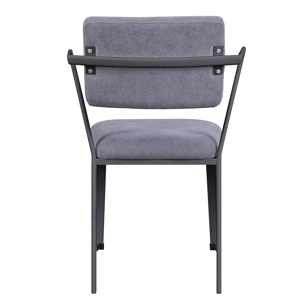 Cargo Gray Fabric & Gunmetal Finish Chair