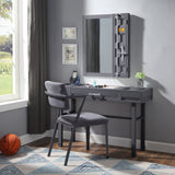 Cargo Gray Fabric & Gunmetal Finish Chair