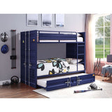 Cargo Blue Finish Twin/Twin Bunk Bed