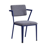 Cargo Gray Fabric & Blue Finish Chair