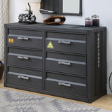 Cargo Gunmetal Finish Dresser