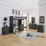 Cargo Gunmetal Finish Dresser