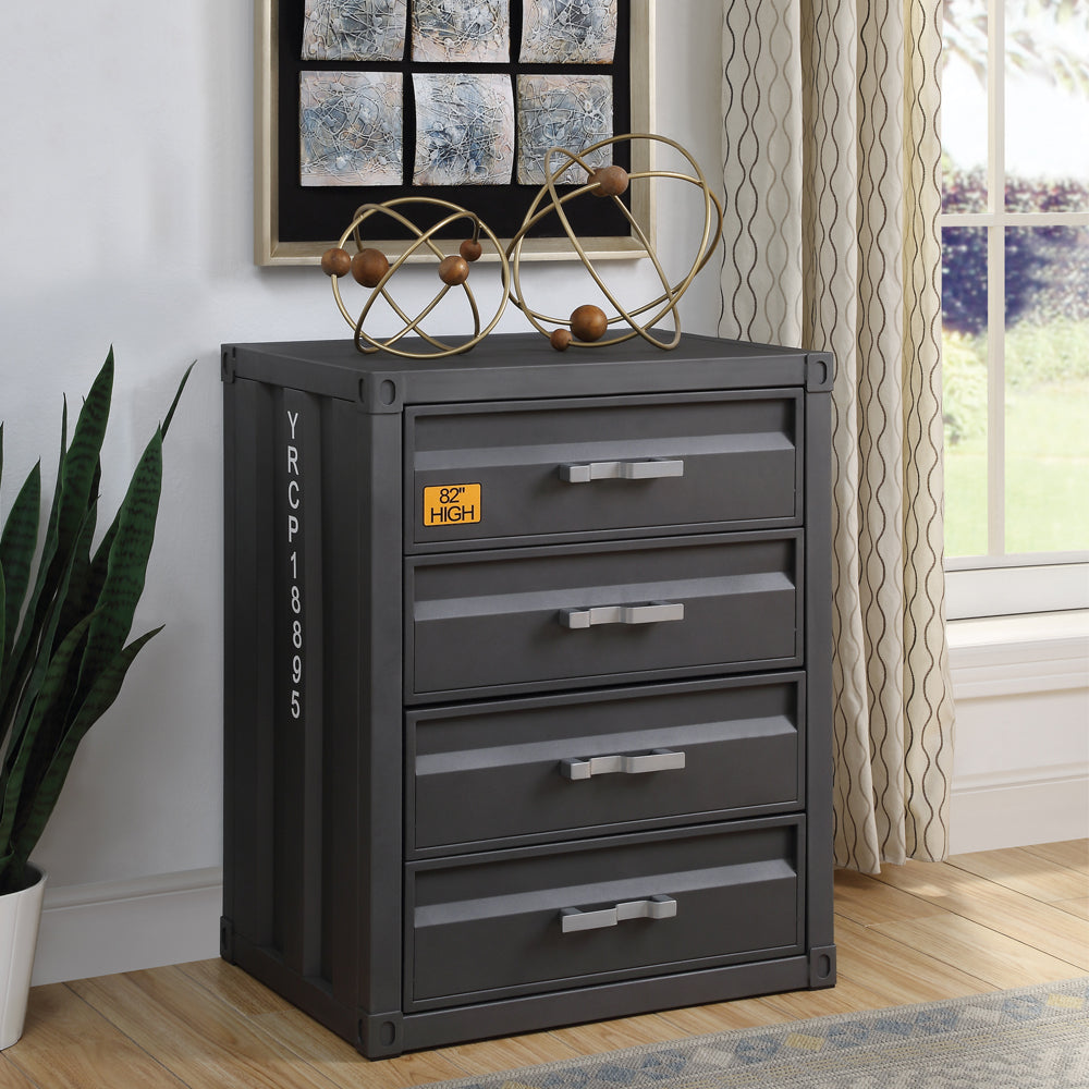 Cargo Gunmetal Finish Chest