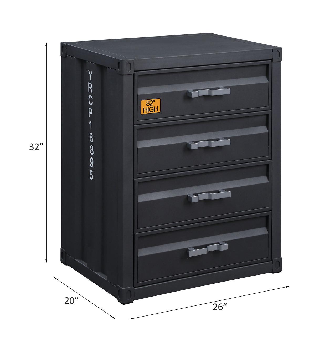 Cargo Gunmetal Finish Chest