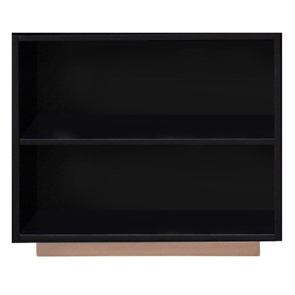 Prescott Black & Rose-Gold Finish Bookshelf