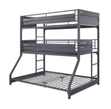 Cargo Gunmetal Finish Twin/Twin/Full Triple Bunk Bed