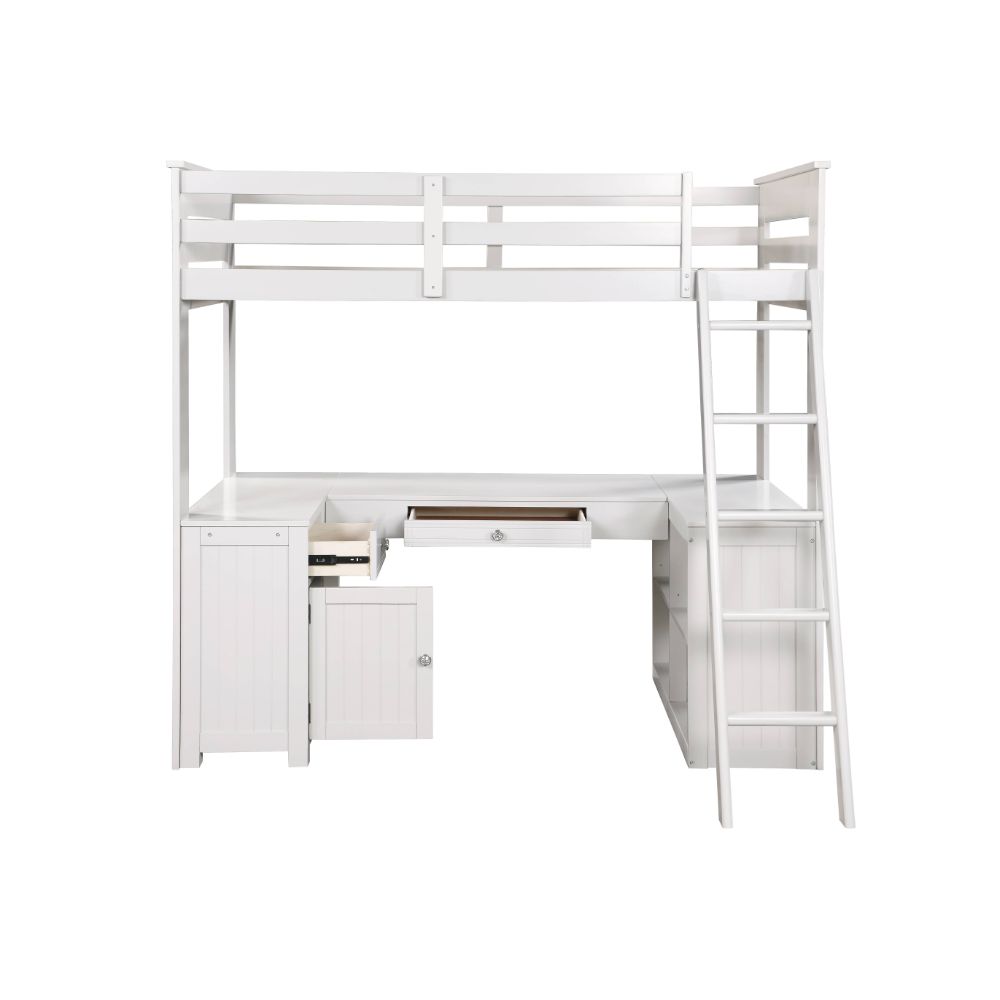 Ambar Light Gray Finish Loft Bed