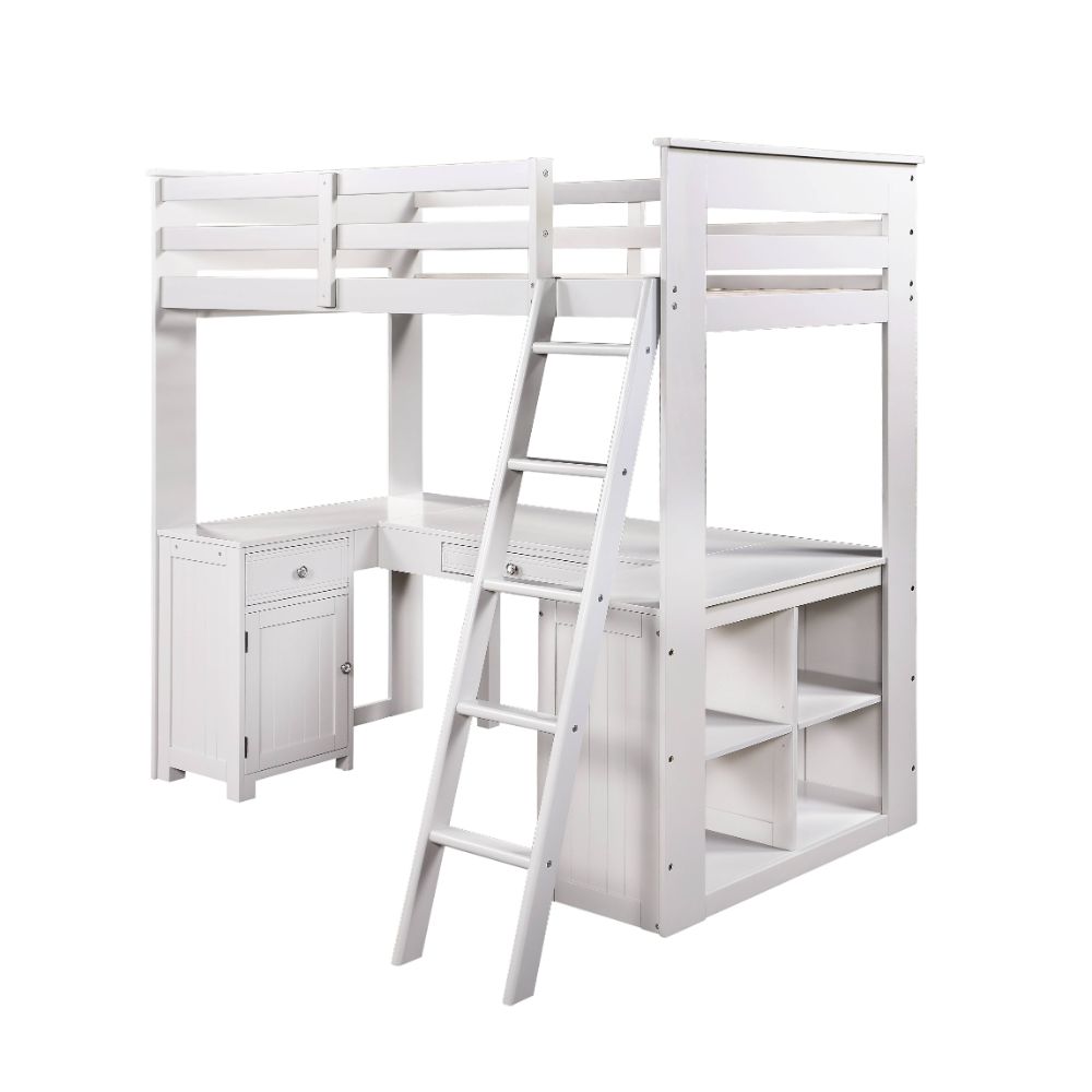 Ambar Light Gray Finish Loft Bed