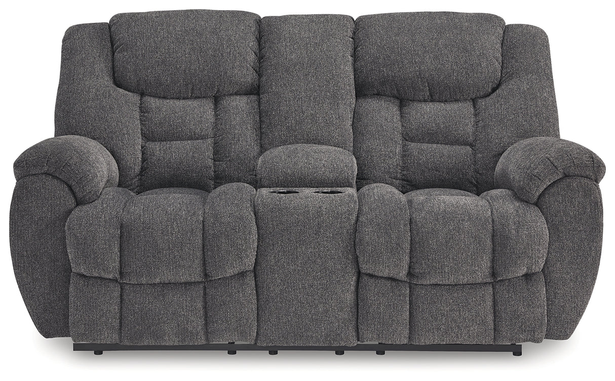 Foreside Reclining Loveseat with Console