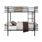 Deliz Gunmetal Finish Twin/Twin Bunk Bed